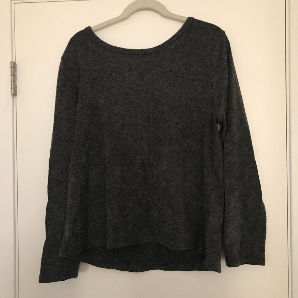 Fuzzy dark grey sweater